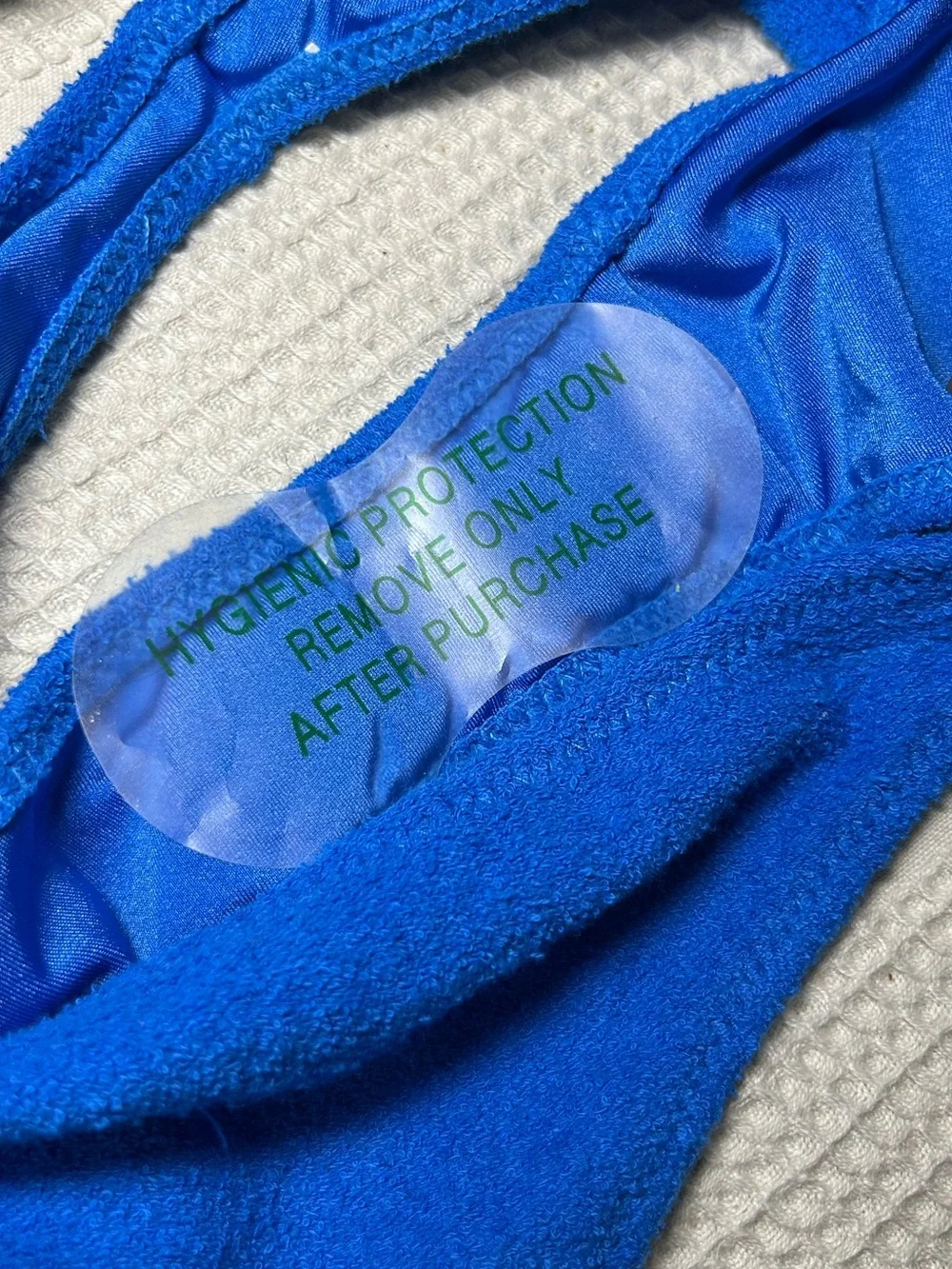 Triangl Terry Cloth Royal Blue Bikini Bottom NWT